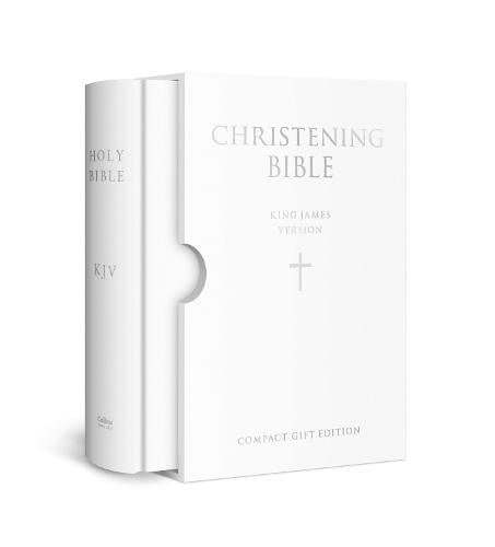 HOLY BIBLE: King James Version (KJV) White Compact Christening Edition (Leather / fine binding) Collins Uk 9780007166336 book cover