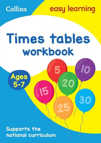 Times Tables Workbook Ages 5-7: Ideal for Home Learning - Collins Easy Learning KS1 Collins Easy Learning 9780008134396 book cover