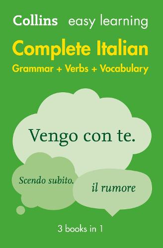 Easy Learning Italian Complete Grammar, Verbs and Vocabulary (3 books in 1): Trusted Support for Learning - Collins Easy Learning Collins Dictionaries 9780008141752 book cover
