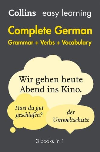 Easy Learning German Complete Grammar, Verbs and Vocabulary (3 books in 1): Trusted Support for Learning - Collins Easy Learning Collins Dictionaries 9780008141783 book cover
