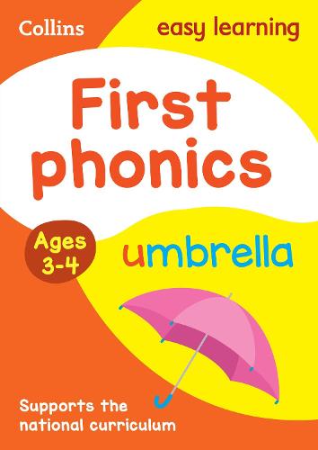 First Phonics Ages 3-4: Ideal for Home Learning - Collins Easy Learning Preschool Collins Easy Learning 9780008151638 book cover