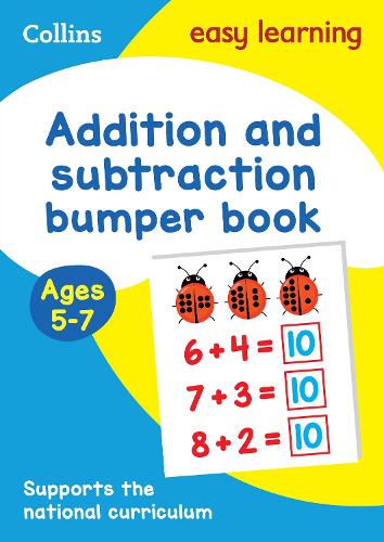 Addition and Subtraction Bumper Book Ages 5-7: Ideal for Home Learning - Collins Easy Learning KS1 Collins Easy Learning 9780008275464 book cover