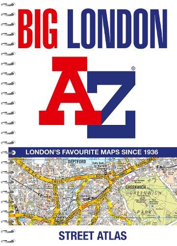 Big London A-Z Street Atlas: Detailed and Accurate Iconic Street Map of London (Spiral bound) A-Z Maps 9780008663506 book cover