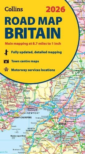 2026 Collins Road Map of Britain: Clear and Detailed Folded Map of Britain - Collins Road Atlas (Sheet map, folded) Collins Maps 9780008719258 book cover