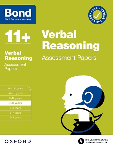 Bond 11+ Verbal Reasoning Assessment Papers 8-9 years (for GL Assessment & other 11 plus exams) Frances Down, Bond 11 9780192779915 book cover