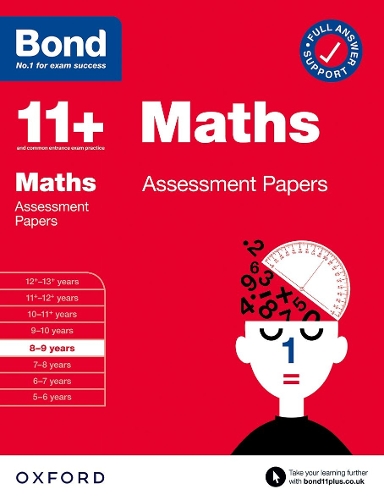 Bond 11+ Maths Assessment Papers 8-9 years (for GL Assessment & other 11 plus exams) Andrew Baines, Bond 11 9780192779946 book cover