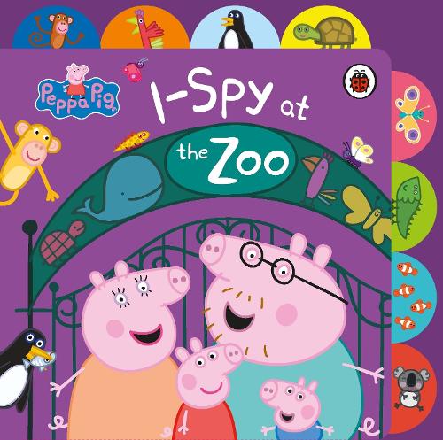Peppa Pig: I Spy at the Zoo: Tabbed Board Book - Peppa Pig (Board book) Peppa Pig 9780241716830 book cover