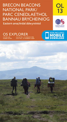 Brecon Beacons National Park / Parc Cenedlaethol Bannau Brycheiniog - Eastern Area / Ardal Ddwyreiniol - OS Explorer Map OL 13 (Sheet map, folded) Ordnance Survey 9780319242520 book cover