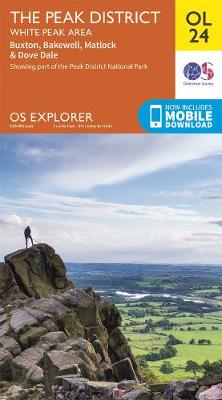 The Peak District: White Peak Area - OS Explorer Map OL 24 (Sheet map, folded) Ordnance Survey 9780319263846 book cover