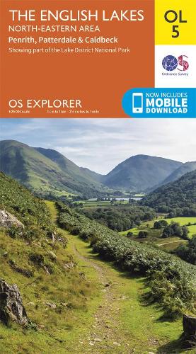 The English Lakes North-Eastern Area: Penrith, Patterdale & Caldbeck - OS Explorer OL 5 (Sheet map, folded) Ordnance Survey 9780319264003 book cover