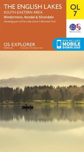 The English Lakes South-Eastern Area: Windermere, Kendal & Silverdale - OS Explorer OL 7 (Sheet map, folded) Ordnance Survey 9780319264027 book cover