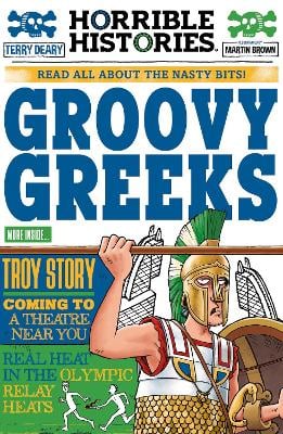Groovy Greeks (newspaper edition) - Horrible Histories Terry Deary, Martin Brown 9780702312410 book cover