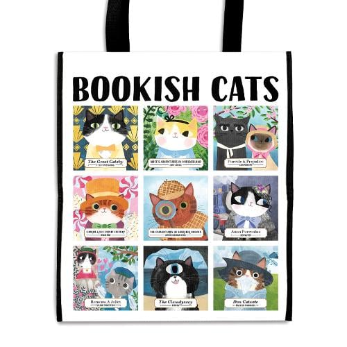 Bookish Cats Reusable Shopping Bag (Tote bag) Mudpuppy, Angie Rozelaar 9780735365650 book cover