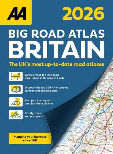 AA Big Road Atlas Britain 2026 AA Publishing 9780749584320 book cover