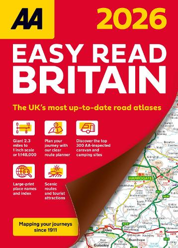 AA Easy Read Atlas Britain 2026 AA Publishing 9780749584344 book cover
