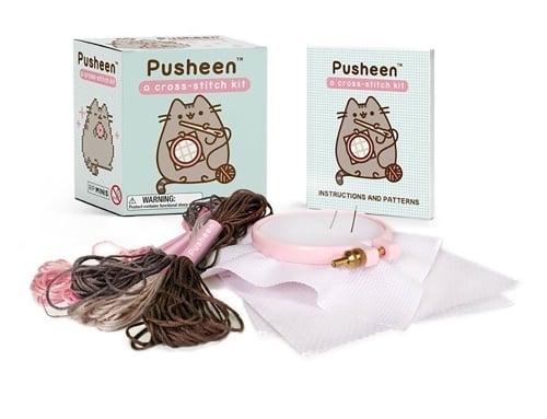 Pusheen: A Cross-Stitch Kit - RP Minis Claire Belton 9780762492275 book cover