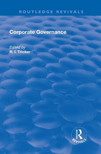 Corporate Governance: Values, Ethics and Leadership - Routledge Revivals Lawrence E. Mitchell 9781138726888 book cover