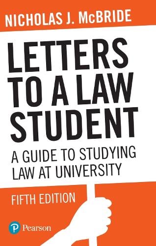 Letters to a Law Student Nicholas J McBride 9781292375304 book cover