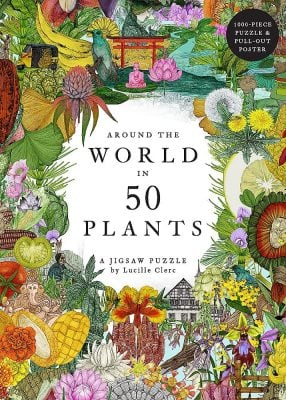 Around the World in 50 Plants 1000 Piece Jigsaw Puzzle (Jigsaw) 9781399609104 book cover