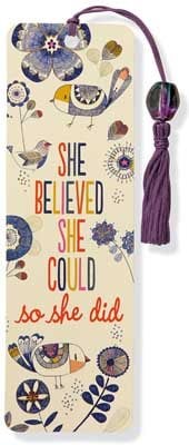 Beaded Bookmark She Believed She Could Peter Pauper Press 9781441321749 book cover