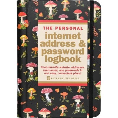 Mushroom Address & Password Logbook 9781441343628 book cover
