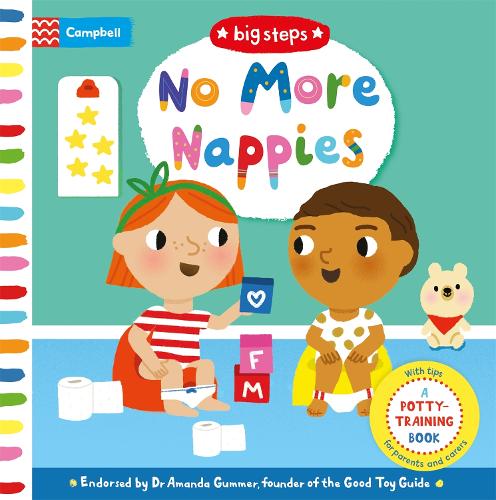 No More Nappies: A Potty-Training Book - Campbell Big Steps (Board book) Marion Cocklico, Campbell Books 9781509836314 book cover