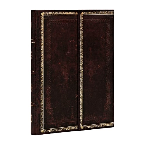 Black Moroccan Flexi Mini Line - Old Leather Collection Paperblanks 9781551568409 book cover