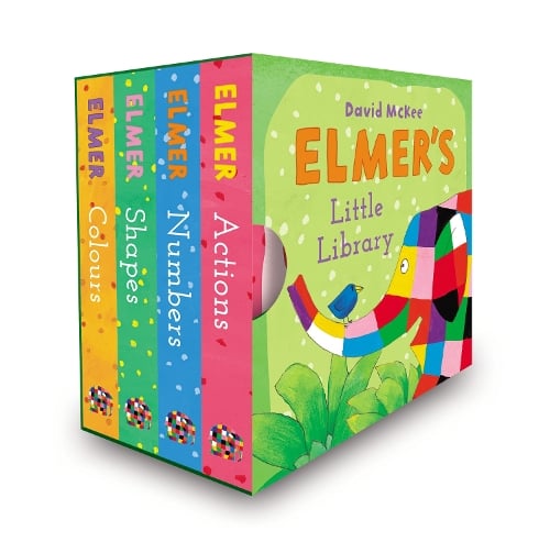Elmers Little Library (Board book) David McKee 9781783443963 book cover