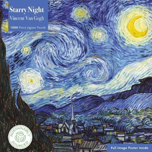 Van Gogh Starry Night 1000 Piece Jigsaw Puzzle (Jigsaw) Tree Flame 9781786644893 book cover
