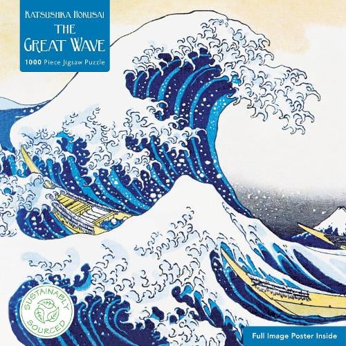 Hokusai The Great Wave 1000 Piece Jigsaw Puzzle (Jigsaw) Flame Tree Studio 9781787556034 book cover