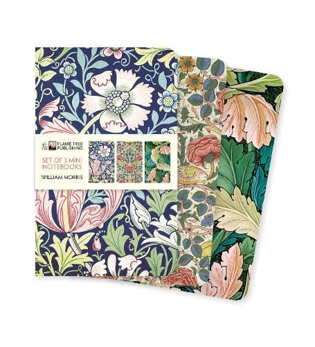 William Morris Set of 3 Mini Notebooks - Mini Notebook Collections Flame Tree Studio 9781787559097 book cover