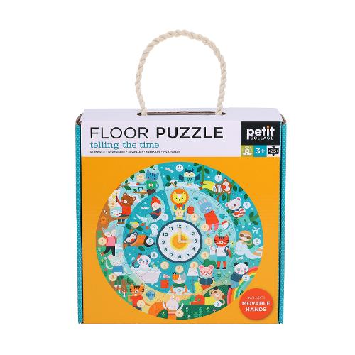Telling the Time Floor Puzzle (Jigsaw) Petit Collage 9781797229300 book cover