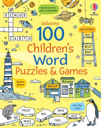 100 Children's Word Puzzles and Games - Puzzles, Crosswords and Wordsearches Phillip Clarke, Pope Twins 9781801315821 book cover