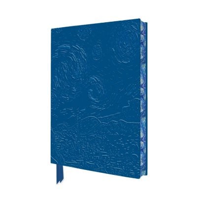 Embossed Vincent Van Gogh Starry Night Notebook - Artisan Art Notebooks Flame Tree Studio 9781804172124 book cover