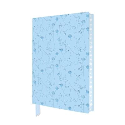Embossed Moomin And Flowers Blue Artisan Notebook - Artisan Art Notebooks Flame Tree Studio 9781835625118 book cover