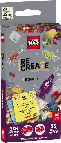 LEGO Books: ReBuild Activity Cards: Space (with over 30 activity cards and 25 LEGO elements) LEGO®, Buster Books 9781837250646 book cover