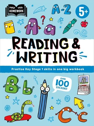Help With Homework: Age 5+ Reading & Writing - Practise Key Stage 1  skills in one big workbook Autumn Publishing 9781837950706 book cover