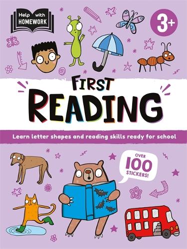 Help With Homework: Age 3+ First Reading - Learn letter shapes and reading skills ready for school Autumn Publishing 9781837950812 book cover