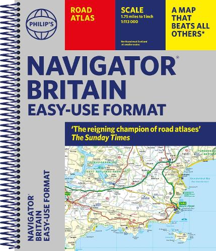Philip's Navigator Britain Easy Use Format: (Spiral binding) - Philip's Road Atlases (Spiral bound) Philip's Maps 9781849075695 book cover