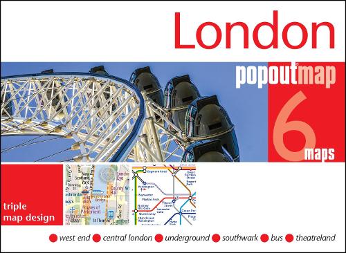 London PopOut Map: 3 PopOut maps in one handy, pocket-size format - PopOut Maps (Sheet map, folded) PopOut Maps 9781914515453 book cover