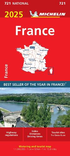 France 2025 - Michelin National Map 721: Map (Sheet map, folded) Michelin 9782067264892 book cover