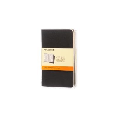 Moleskine Ruled Cahier - Black Cover (3 Set) - Moleskine Cahier Moleskine 9788883704895 book cover