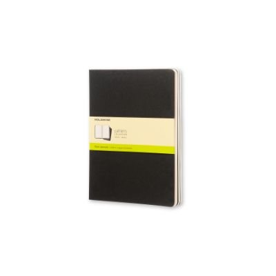 Moleskine Plain Cahier Xl - Black Cover (3 Set) - Moleskine Cahier Moleskine 9788883705038 book cover