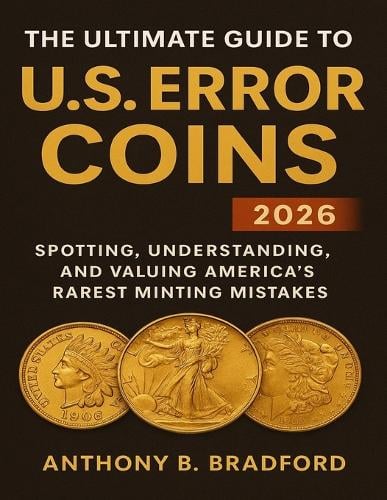 The Ultimate Guide to U.S. Error Coins 2026: Spotting, Understanding, and Valuing America's Rarest Minting Mistakes Anthony Bradford 9798263123505 book cover