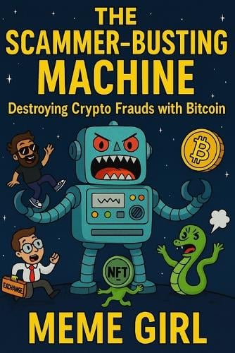 The Scammer-Busting Machine: Destroying Crypto Frauds with Bitcoin Meme Girl 9798267584623 book cover