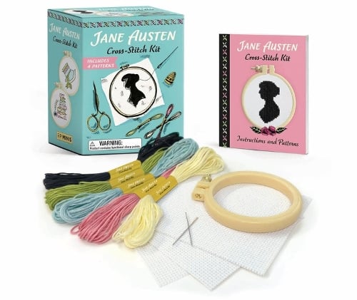 Jane Austen Cross-Stitch Kit: Includes 4 patterns Sosae Caetano, Dennis Caetano 9798894140520 book cover